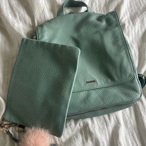 COPY - Fossil Backpack & matching clutch